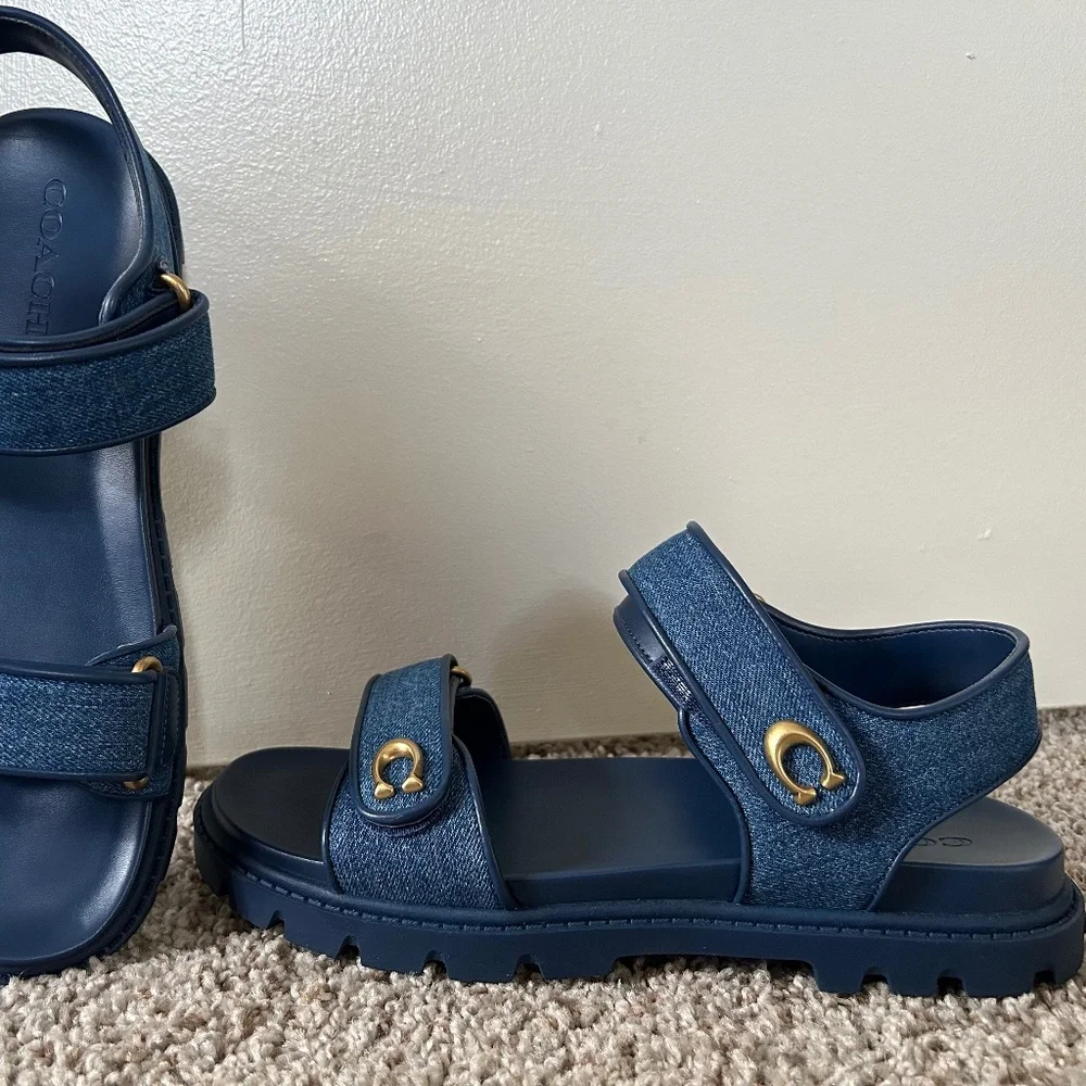 COACH Denim Brynn Sandal - Picture 8 of 10